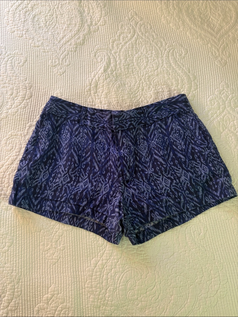 Cynthia Rowley Navy Indigo Patterned Women's Shorts